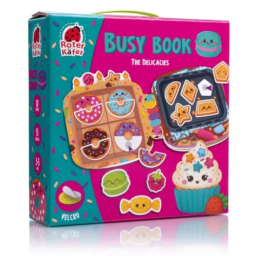 Roter Käfer Busy Book – Lernspiel mit Klettverschluss - Entdecken Sie das Rote Käfer Busy Book! Mit 10 interaktiven Seiten fördert es spielerisch Farben, Formen und Zählen. Ideal für unterwegs, stärkt es die Feinmotorik und Kreativität Ihres Kindes.