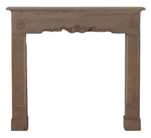 Kaminumrandung Deko Kamin Landhaus Holzkamin Kaminsims Kaminkonsole Dekokamin