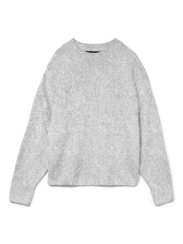 VERO MODA VMBOOM Strickpullover für Damen - Pullover für Damen aus dicker Materialzusammensetzung mit recyceltem Polyester und RWS-Wolle, perfekt für warme und stilvolle Looks.
