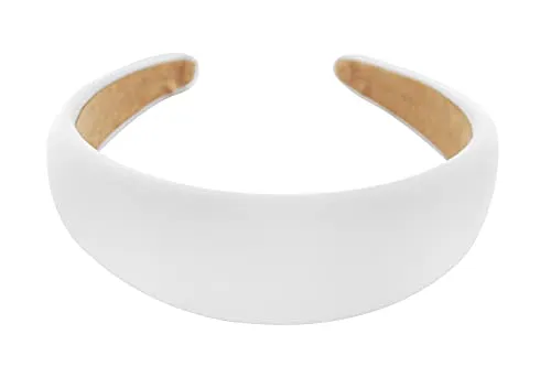 axy Breiter Haarreif mit Stoff gepolstertes Candy Colours in weiß von axy