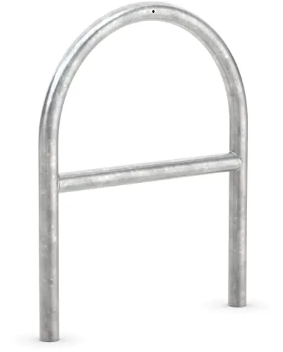 Fahrrad-Anlehnbügel 9530 | 650mm mit Knierohr | für 2 Fahrräder | zum Einbetonieren | Stahl verzinkt | Bewährter Stand- und Schutzbügel für Außenbereich | Fahrradparker Bügelparker Fahrrad Anlehnbügel