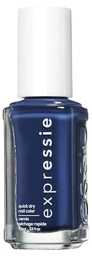 essie Schnelltrocknender Nagellack „expressie“, Vegane Formel ohne Inhaltsstoffe tierischen Ursprungs, Nr. 445 left on shred, Blau, 1 x 10 ml