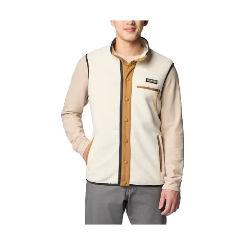 Columbia Helvetia II Vest - Fleece-Weste für Herren - Herren Midlayer und Fleecejacken zum Skifahren, stilvolle Fleece-Weste im Retro-Stil mit praktischen Taschen und individueller Passform dank Gummizug.