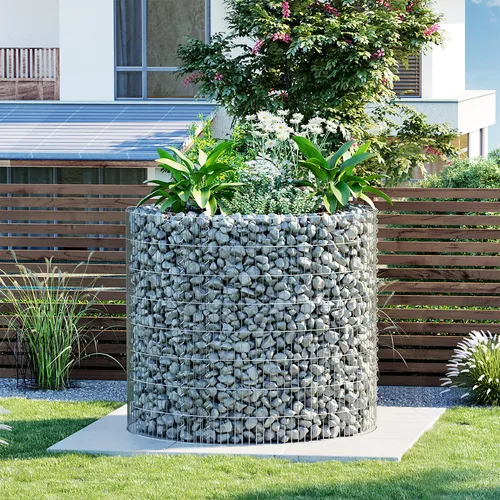 SONGMICS Drahtkorb Gabion Ø90 cm