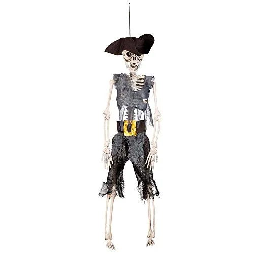 Boland 72091 - Deko-Figur Skelett Pirat, Halloween-Accessoire, Halloween-Party