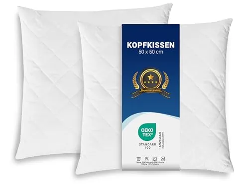 ZOLLNER 2er Set Kissen 50x50 cm in weiß von Zollner