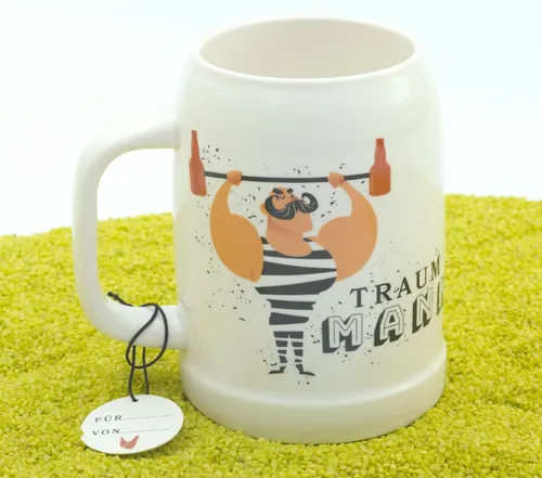 sheepworld Krug Bierkrug  aus Porzellan Traummann 600ml