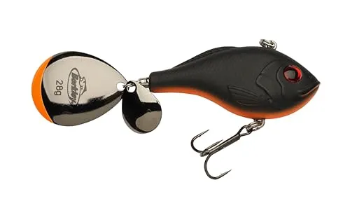Berkley Pulse Spintail XL | Mehrfach-Spinnblätter für Hecht, Zander und große Barsche | Vibrierender Schwanz-Spinner-Jigging-Köder | Raubfischangeln im Süßwasser | 10 cm, Blau-Silber