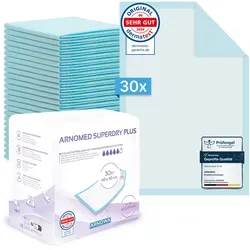 ARNOMED SUPERDRY PLUS Einweg-Bettschutzunterlagen, 30 Stück 60 x 40 cm