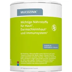 Mucozink 600 G - Nahrungsergänzungsmittel mit Vitaminen - Nahrungsergänzungsmittel mit Vitaminen, Mineralstoffen, Glutamin und Taurin. Glutenfrei, laktosefrei und sehr gut verträglich, ideal für eine gesunde Lebensweise.