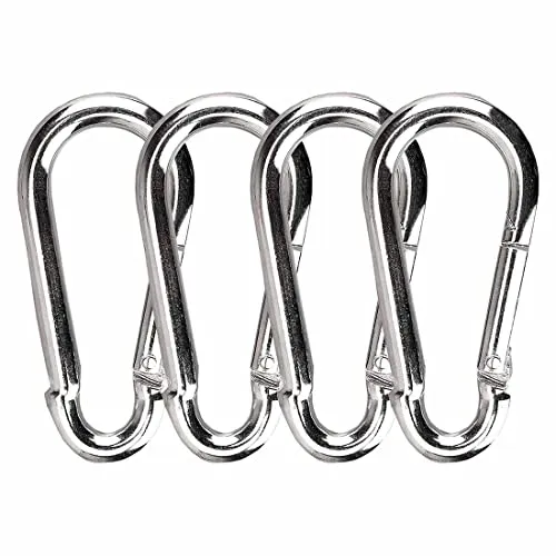 OULVLIFE Verschlusskarabiner, Hochleistungskarabiner, 60mm Karabinerhaken aus verzinktem Kohlenstoffstahl (Not Geeignet Felsklettern)