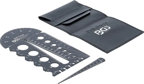 BGS Schrauben- und Gewindeschablone | metrisch | M3 - M20, 0,5 - 13,00 mm