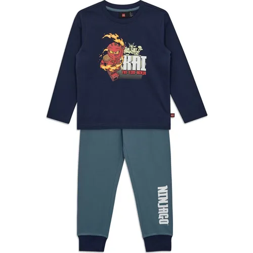 LEGO NINJAGO Pyjamas LWAGAN 701 - Glow-in-the-Dark - Kinder Funktionswäsche Sets, aus 100% weichem Baumwoll-Single-Jersey für höchsten Tragekomfort und mit Glow-in-the-Dark Druck für aufregende Abenteuer beim Zubettgehen.