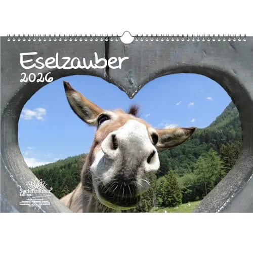Eselzauber DIN A3 Kalender für 2026 Esel - Seelenzauber