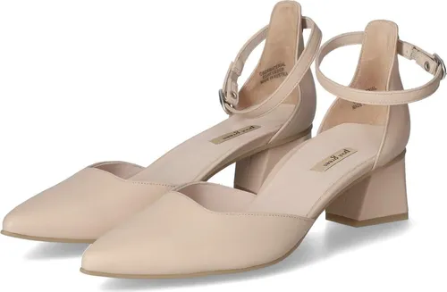 Paul Green 3820 00 Damen Pumps Beige (Biscuit) Gr. 6 - Elegante Pumps aus hochwertigem beigem Glattleder mit verstellbarem Fesselriemen für optimalen Komfort. Ideal für stilvolle Anlässe und ein Blickfang für jedes Outfit.