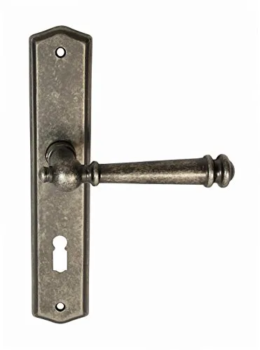 Häusler Onlinehandel GmbH Massiv Messing Türbeschlag Kos LS Antik - Iron Türdrücker Türklinke Türgriffe Türbeschläge (BB Buntbart Drücker/Drücker)