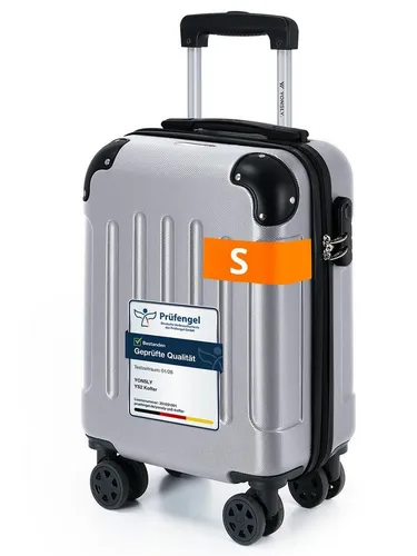 YONSLY Hartschalen-Trolley in S/M/L/XL – Vielseitiger Reisekoffer mit 360°-Rollen - Der YONSLY Hartschalen-Trolley ist in vier Größen erhältlich und bietet viel Platz für Kleidung und Reiseutensilien. Mit 360°-Lenkrollen und einem praktischen Zahlenschloss ist er der ideale Begleiter für jede Reise.