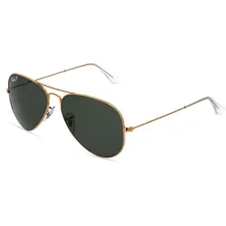 Ray-Ban RB 3025 AVIATOR LARGE METAL Unisex-Sonnenbrille - Sportbrille mit goldfarbenem Metall-Gestell und G15 Mineralgläsern, ideal für stilvolle Sonnentage und optimalen UV-Schutz.