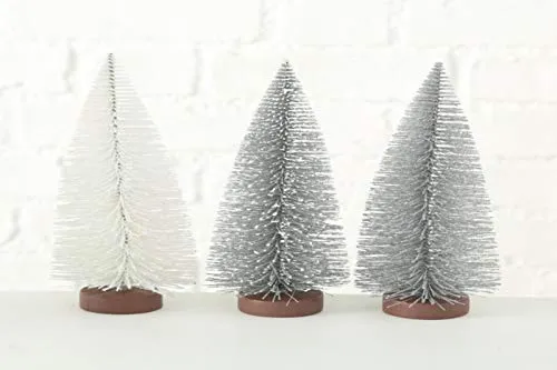 Boltze Tarvo Dekoaufsteller Baum Sortiert Silber 22 cm