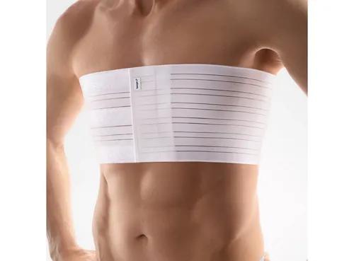 Seeger Gesundheitshaus Rückenbandage Rippengürtel für Herren Thorax-Bandage, Weiß Größe XL