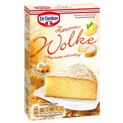 Dr. Oetker Zitronen Wolke Kuchenbackmischung 430g von Backmischung