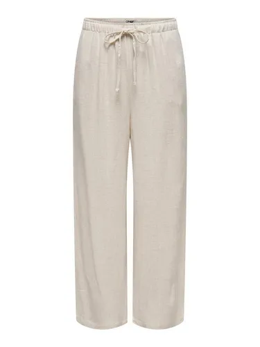 ONLY Hose in Creme - S/L32 - Stoffhose mit Tunnelzugbund und lockerer Passform, ideal für lässige Looks und bequemes Tragen.