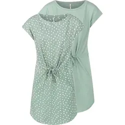 ONLY Sommerkleid Damen Mini Kleid onlMAY S/S Dress A-Linie aus 100% Baumwolle grün L (40)