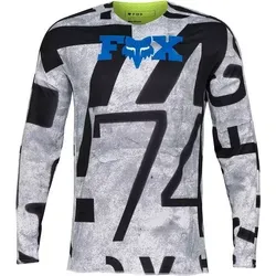FOX 360 Seventy4 Motocross Jersey, gelb, Größe M für Männer - Hochwertiges Motocross Jersey aus feuchtigkeitsableitendem TruDriTM Gewebe, optimiert für Komfort und Bewegungsfreiheit. Robuste Piqué-Panels bieten zusätzlichen Schutz und Langlebigkeit.