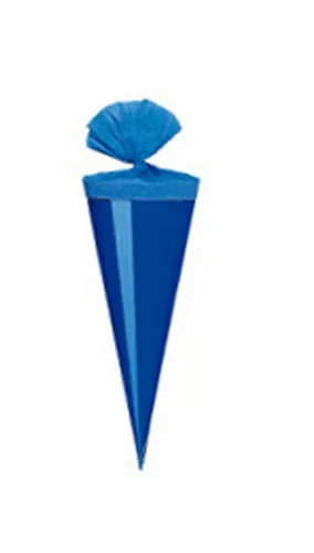 Livepac Office Schultüte Bastel Schultüte / Länge: 35cm / rund / Farbe: glanzlackiert dunkelbla
