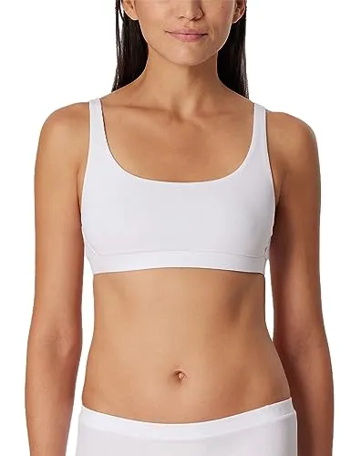 Schiesser Damen Organic Cotton-Pure Rib Bustier, Weiss von Schiesser