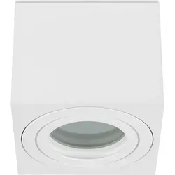 Sweet LED Aufbaustrahler Bad eckig flach Aluminium weiß IP44 Aufbauspot - Weiß