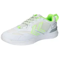 Hummel Dagaz 2.0 Handballschuhe Weiß EU 42 1/2 - Hallenschuhe mit flexiblem Neoprenzunge und hummel® Reach-Zwischensohlenpolsterung für hervorragenden Komfort und Stabilität während des Spiels.