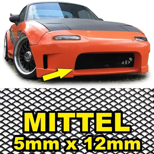 Aluminium Gitter Renngitter Wabengitter Racegitter 100X40cm 5x12mm Schwarz