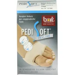 BORT PediSoft TexLine Vorfuß-u.Hallux Pad large 2 St - Bandagen für optimalen Komfort, lindert Druck und Schmerzen im Vorfuß- und Hallux-Bereich, ideal für den täglichen Gebrauch.