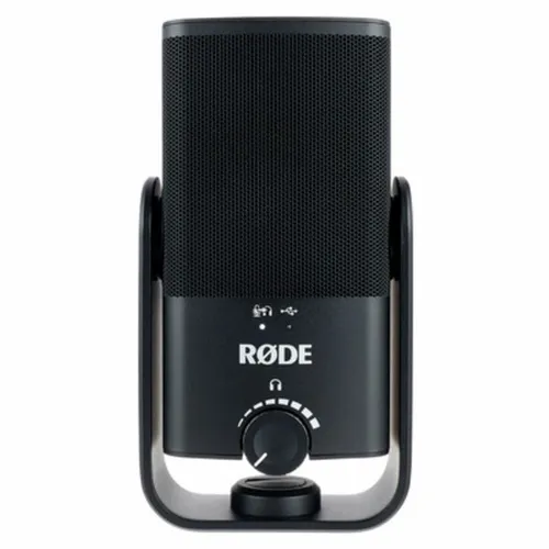 RODE Mikrofon NT-USB Mini - Kondensatormikrofon mit Nierencharakteristik, ideal für Podcasting und Streaming, integriertes Audio-Interface und 360° schwenkbare Halterung