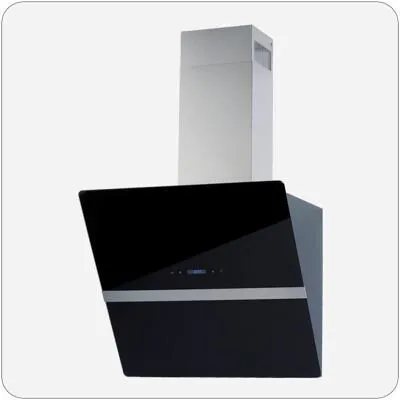 WOLKENSTEIN W S4-60A++BTZ Schräghaube - Dunstabzugshaube mit 558 m³/h Luftstrom, edlem schwarzen Glasdesign und einfacher Touch Control für eine moderne Küche.