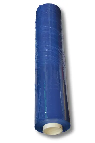 Stretchfolie 500mm x 300m blau - 23my - Hochwertige Stretchfolie für sicheres Verpacken. Ideal für Lagerung und Versand. Robuste Qualität für zuverlässigen Schutz Ihrer Produkte.