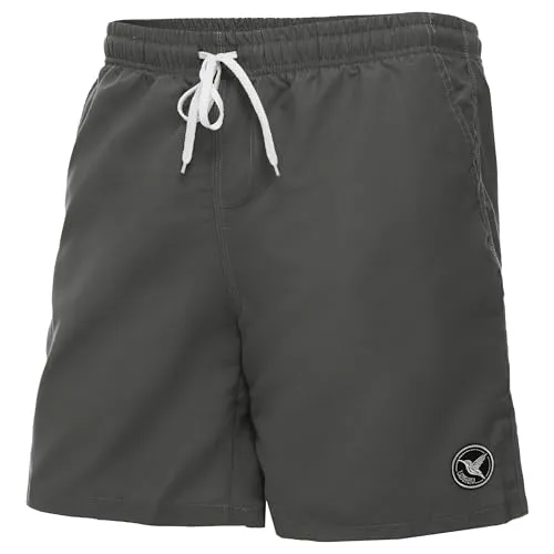Ladeheid Badehose Herren, Bequeme Lange Badeshorts mit Breitem Gummibund, Kordelzug und Taschen, Schwimmhose Boardshorts – LA40-129 (Graphit, M)