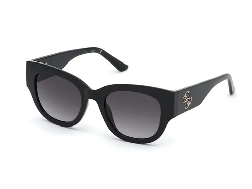 GUESS Damen Sonnenbrille 0 - Shiny Black - Elegante Sonnenbrille in Shiny Black mit grauen Gläsern, Größe 50/20/140 und 2 Jahren internationaler Garantie - ideal für stilbewusste Damen.