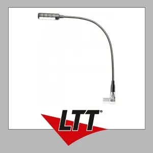 Adam Hall Stands SLED 1 ultra XLR 4 A - Mikrofonständer mit gewinkelter 4-pol XLR Schwanenhalsleuchte und 4 weißen LEDs, ideal für professionelle Anwendungen und einfaches Handling dank integriertem On/Off-Schalter.