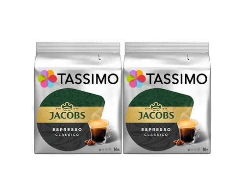 TASSIMO Kaffee, Tassimo Jacobs Espresso Röstkaffee gemahlen in Kapseln 118g 2er Pack