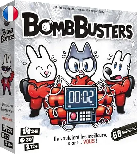 Asmodee | Bomb Busters | FR | Cocktail Games | 12+ | 2-5 Spieler | 30-60 Minuten | Familienspiel | kooperatives Gesellschaftsspiel | Erwachsene & Kinder | Entschärfen der Bombe im Team | Strategie