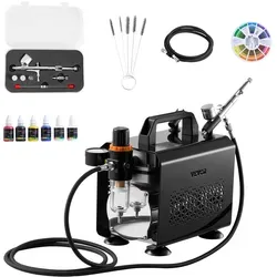 VEVOR Airbrush Set mit Kompressor und Dual Action Pistole