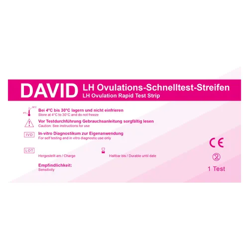 David Ovulationstests Streifen, LH, 20miu/ml von David