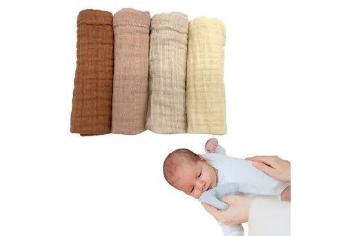 furora BABY Spucktuch Baby Mulltücher Sets (Bio-Musselin: super soft) 80x80cm oder 25x25cm, Sehr weich