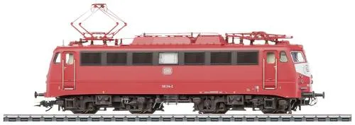 Märklin 37019 H0 E-Lok BR 110.3 der DB - Modelleisenbahnen, detailgetreue Nachbildung der Schnellfahrlokomotive mit aerodynamischer Bügelfalte und orientroter Lackierung, ideal für Sammler und Modellbahnanlagen.