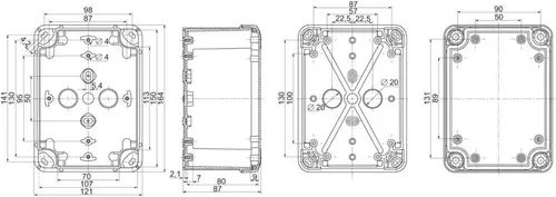 Schneider Electric Industriegehäuse NSYTBS16128 Leergehäuse Industriegehäuse