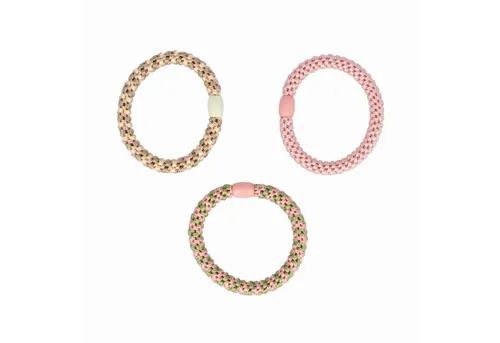 PARSA Beauty Haargummi Lifestyle Pure Balance Haargummis gewebt, 3er-Set Grün/Rosa
