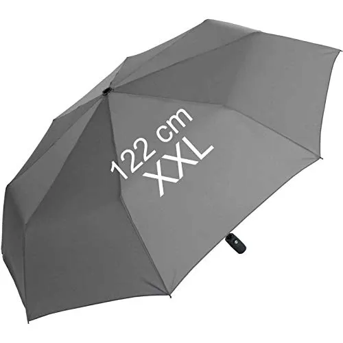 XXL Taschenschirm für Damen und Herren in grau von iX-brella