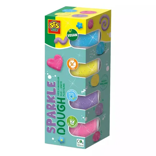 Błyszcząca Ciastolina 4x90g SES Creative 8710341005153